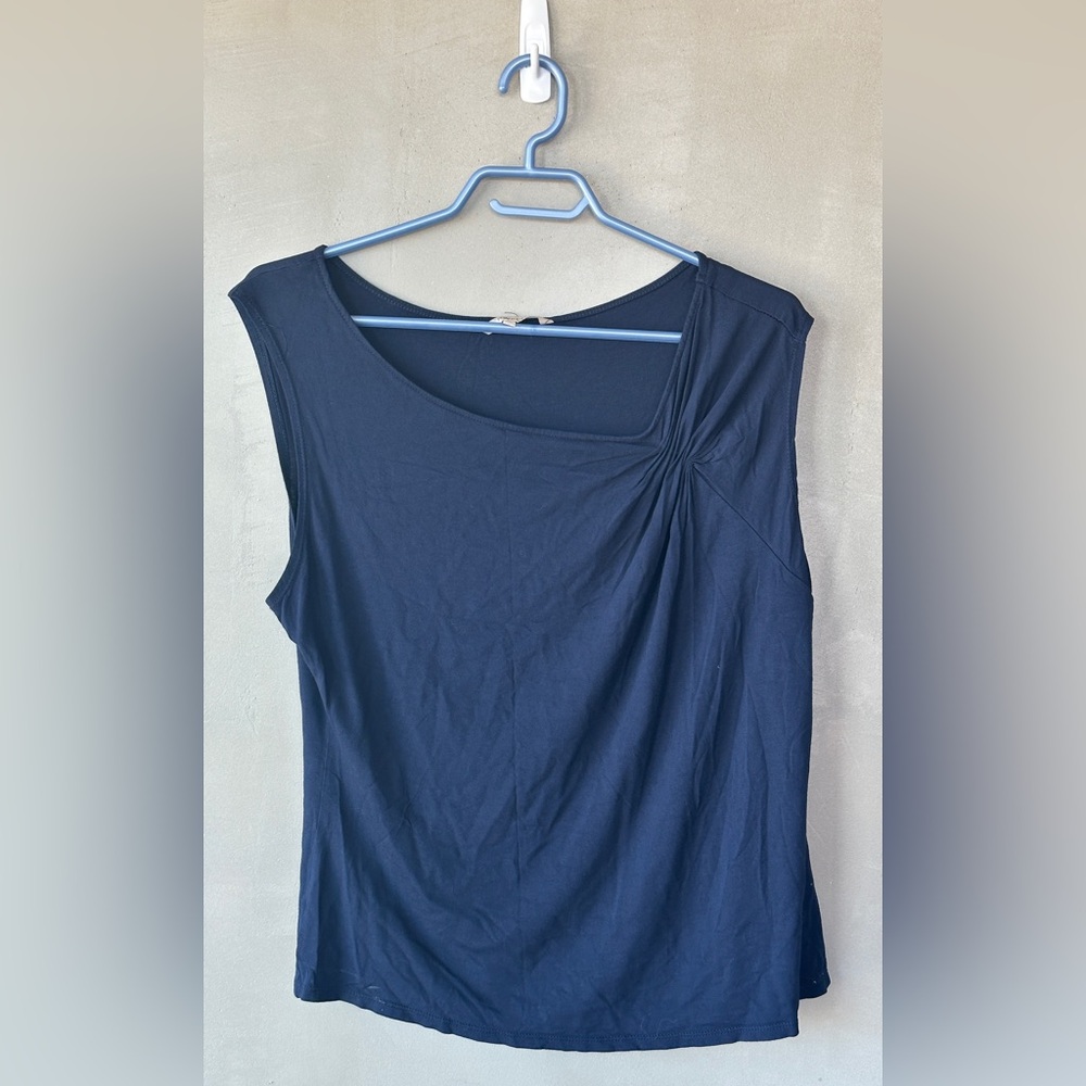 Navy Blue lightweight Casual Blouse